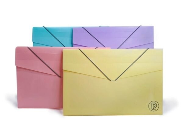Carpeta Plástica de Fuelle Colores Pastel