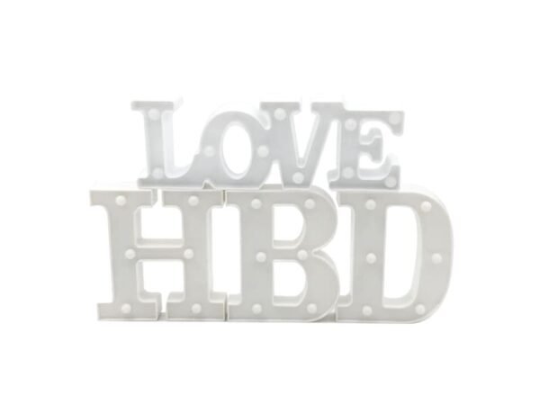 Letras HDB / LOVE con Luces