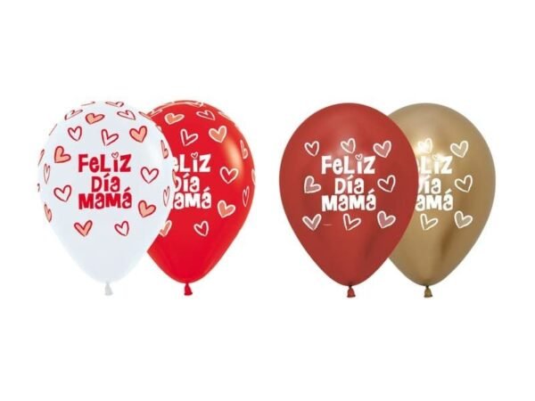 Globos Estampados Feliz Día Mamá